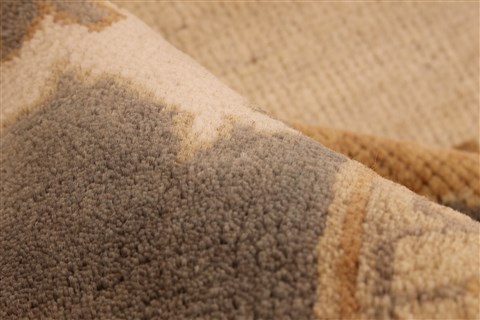Oushak Beige Hand Knotted 91 X 1110 Area Rug 256-30741 Image 13