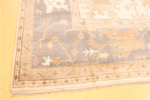 Oushak Beige Hand Knotted 91 X 1110 Area Rug 256-30741 Image 1