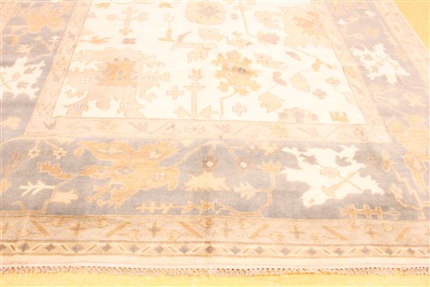 Oushak Beige Hand Knotted 91 X 1110 Area Rug 256-30741 Image 4