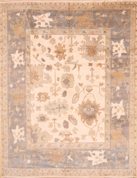 Oushak Beige Hand Knotted 91 X 1110 Area Rug 256-30741 Image 0