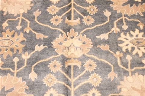 Oushak Beige Hand Knotted 81 X 100 Area Rug 256-30742 Image 3