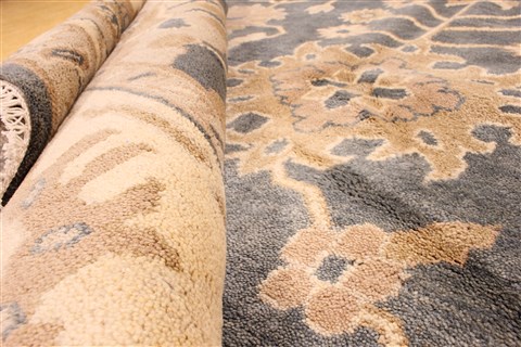 Oushak Beige Hand Knotted 81 X 100 Area Rug 256-30742 Image 9