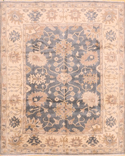 Oushak Beige Hand Knotted 81 X 100 Area Rug 256-30742 Image 0