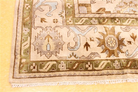 Oushak Blue Hand Knotted 811 X 1110 Area Rug 256-30744 Image 1