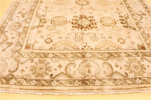 Oushak Brown Hand Knotted 92 X 119  Area Rug 256-30745 Image 5