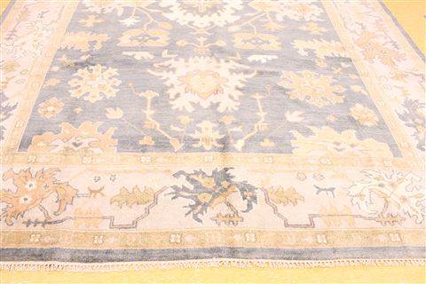 Oushak Beige Hand Knotted 94 X 120 Area Rug 256-30747 Image 4