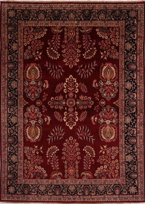 Sarouk Red Hand Knotted 810 X 121 Area Rug 301-30755 Image 0