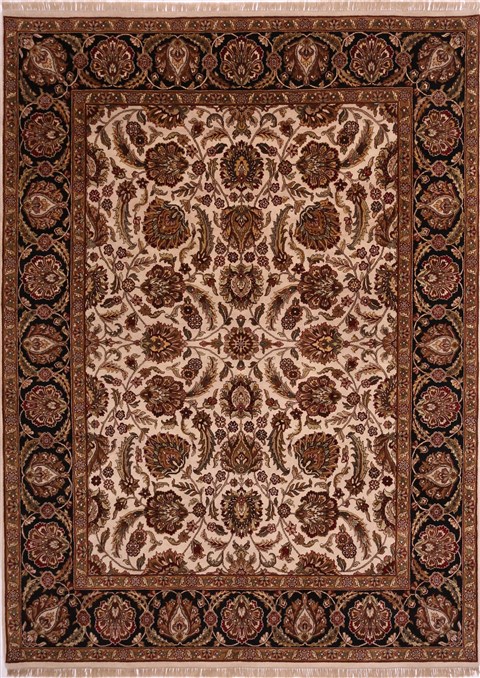 Jaipur White Hand Knotted 91 X 123  Area Rug 301-30758 Image 0