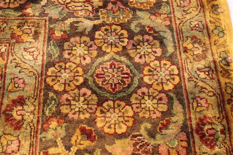 Jaipur Yellow Hand Knotted 91 X 111  Area Rug 301-30759 Image 10