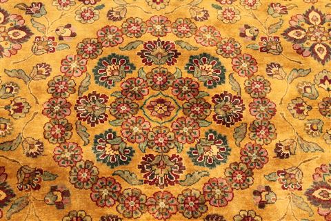 Jaipur Yellow Hand Knotted 91 X 111  Area Rug 301-30759 Image 3