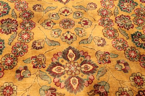 Jaipur Yellow Hand Knotted 91 X 111  Area Rug 301-30759 Image 7