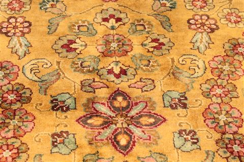 Jaipur Yellow Hand Knotted 91 X 111  Area Rug 301-30759 Image 8