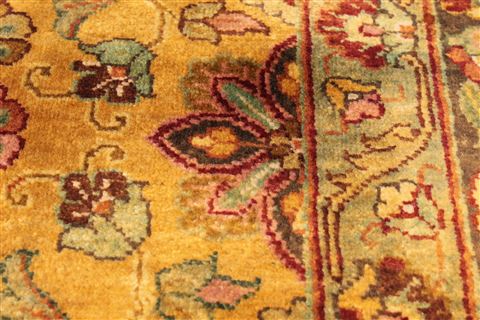 Jaipur Yellow Hand Knotted 91 X 111  Area Rug 301-30759 Image 9