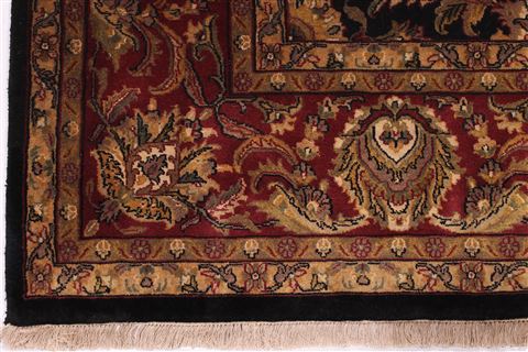 Kashan Black Hand Knotted 810 X 1111 Area Rug 301-30762 Image 1