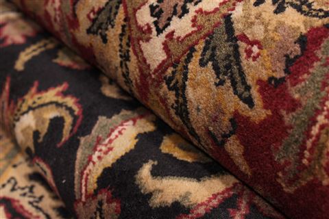Kashan Black Hand Knotted 810 X 1111 Area Rug 301-30762 Image 4