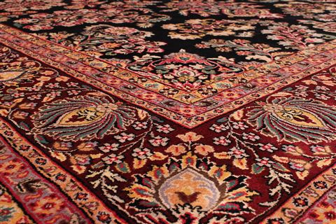 Sarouk Black Hand Knotted 810 X 1111 Area Rug 301-30763 Image 2
