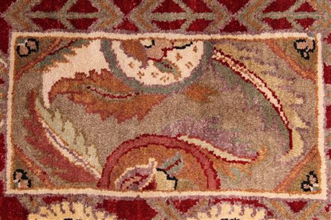 Jaipur Red Hand Knotted 92 X 123 Area Rug 301-30772 Image 10