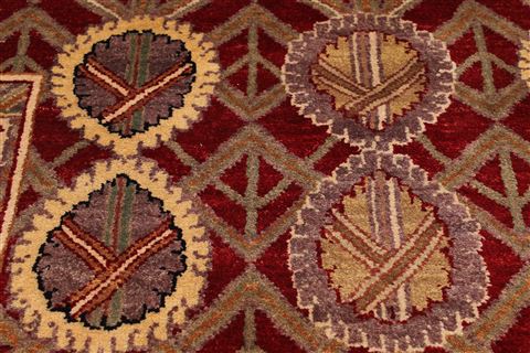 Jaipur Red Hand Knotted 92 X 123 Area Rug 301-30772 Image 9