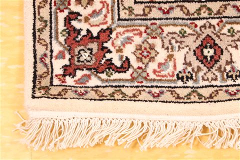 Mahi Beige Runner Hand Knotted 27 X 206 Area Rug 256-30779 Image 2