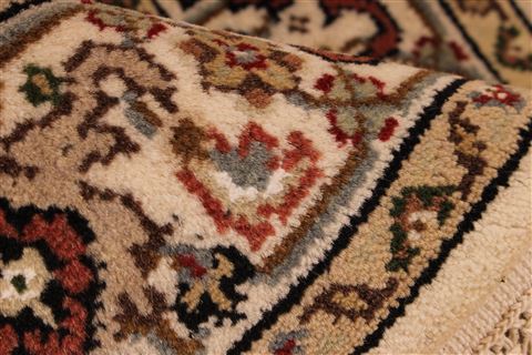 Mahi Beige Runner Hand Knotted 27 X 206 Area Rug 256-30779 Image 10