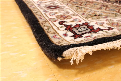 Mahi Beige Runner Hand Knotted 29 X 249  Area Rug 256-30783 Image 4