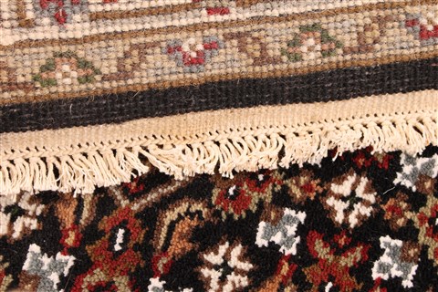 Mahi Beige Runner Hand Knotted 29 X 249  Area Rug 256-30783 Image 6