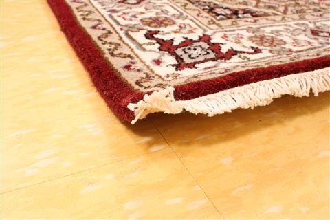 Mahi Beige Runner Hand Knotted 29 X 242  Area Rug 256-30785 Image 5