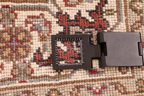 Mahi Beige Runner Hand Knotted 29 X 242  Area Rug 256-30785 Image 8