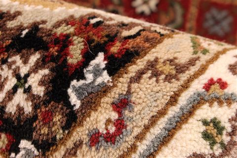 Mahi Beige Runner Hand Knotted 29 X 242  Area Rug 256-30785 Image 9