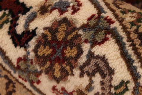 Mahi Beige Runner Hand Knotted 29 X 242  Area Rug 256-30785 Image 10