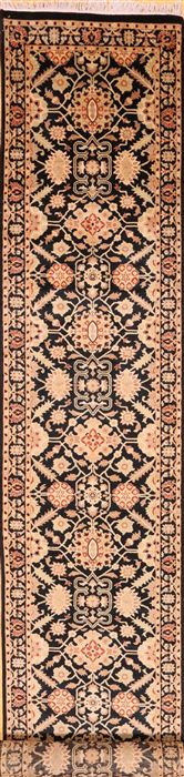 Tabriz Beige Runner Hand Knotted 27 X 160 Area Rug 256-30789 Image 0