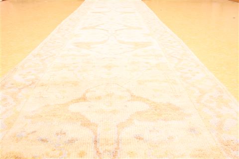 Oushak Brown Runner Hand Knotted 29 X 1911 Area Rug 256-30793 Image 7