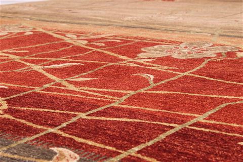 Modern Red Hand Knotted 86 X 1110 Area Rug 301-30794 Image 1