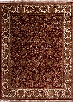 Jaipur Red Hand Knotted 9'0" X 11'11"  Area Rug 301-30797