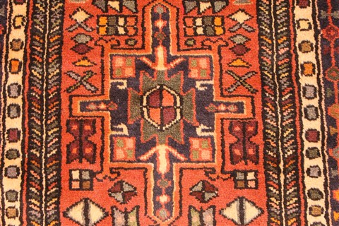 Karajeh Beige Runner Hand Knotted 26 X 153 Area Rug 256-30802 Image 2