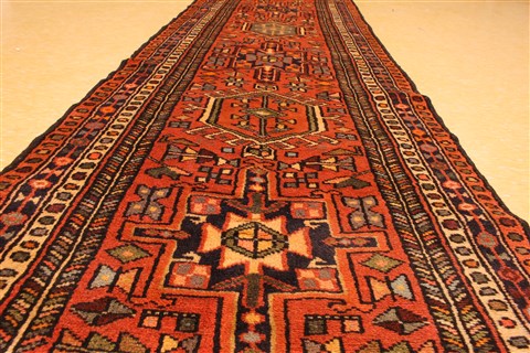 Karajeh Beige Runner Hand Knotted 26 X 153 Area Rug 256-30802 Image 5
