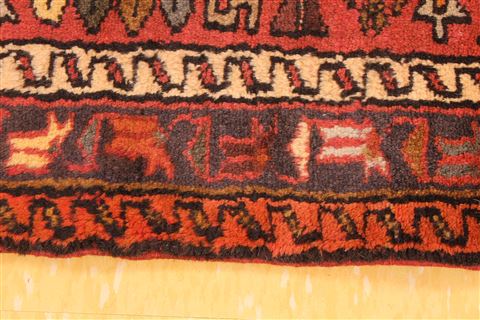 Karajeh Brown Runner Hand Knotted 28 X 157  Area Rug 256-30804 Image 5