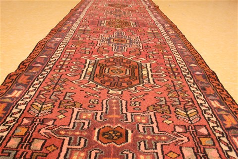 Karajeh Brown Runner Hand Knotted 28 X 157  Area Rug 256-30804 Image 7
