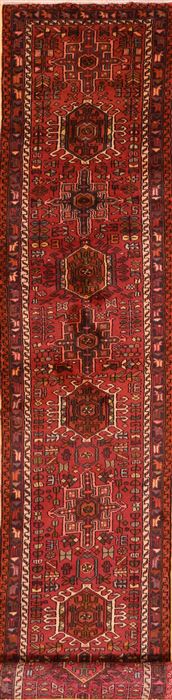 Karajeh Brown Runner Hand Knotted 28 X 157  Area Rug 256-30804 Image 0