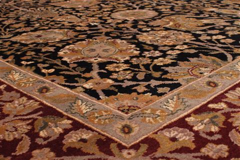Jaipur Black Hand Knotted 88 X 123 Area Rug 301-30807 Image 2
