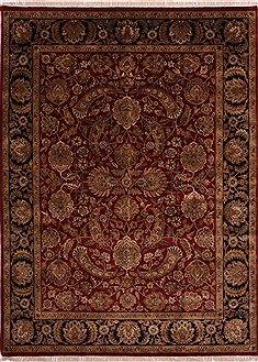 Jaipur Red Hand Knotted 9'0" X 12'1"  Area Rug 301-30808