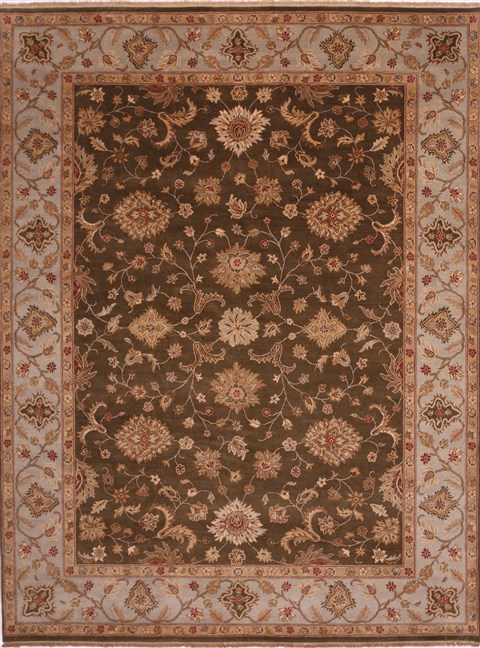 Jaipur Brown Hand Knotted 91 X 1110 Area Rug 301-30812 Image 0