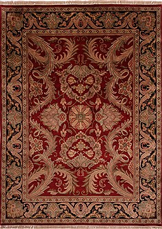 Jaipur Red Hand Knotted 8'11" X 12'2"  Area Rug 301-30813