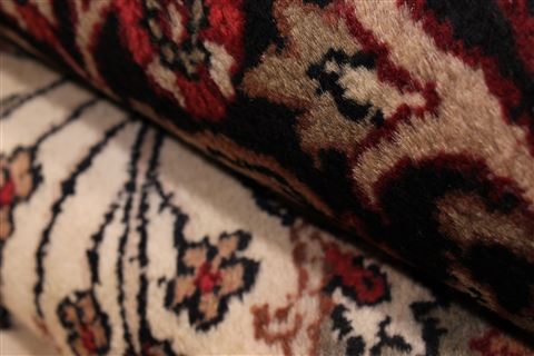 Sarouk Beige Hand Knotted 90 X 121  Area Rug 301-30816 Image 4