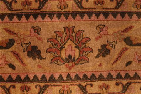 Kashan Beige Hand Knotted 86 X 115 Area Rug 301-30818 Image 10