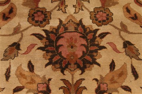 Kashan Beige Hand Knotted 86 X 115 Area Rug 301-30818 Image 7
