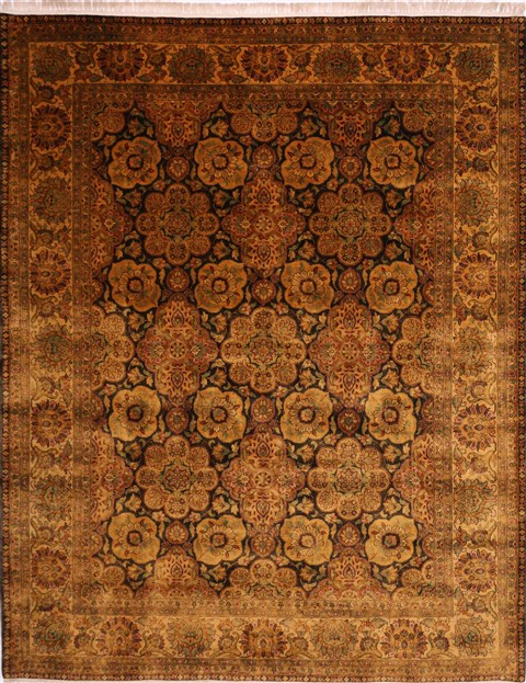 Jaipur Black Hand Knotted 91 X 114 Area Rug 301-30819 Image 0