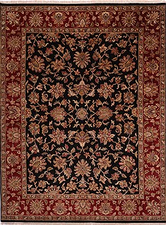 Jaipur Black Hand Knotted 8'11" X 11'8"  Area Rug 301-30820