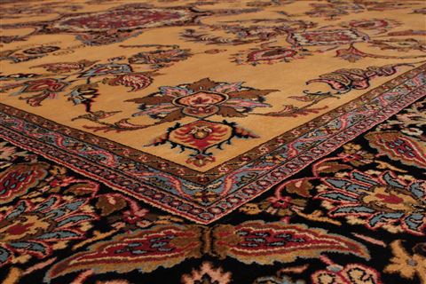 Sarouk Yellow Hand Knotted 91 X 120 Area Rug 301-30822 Image 2