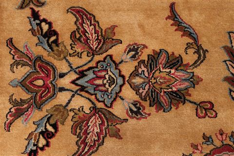 Sarouk Yellow Hand Knotted 91 X 120 Area Rug 301-30822 Image 5